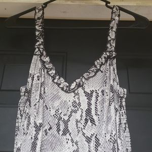 Snake print long dress